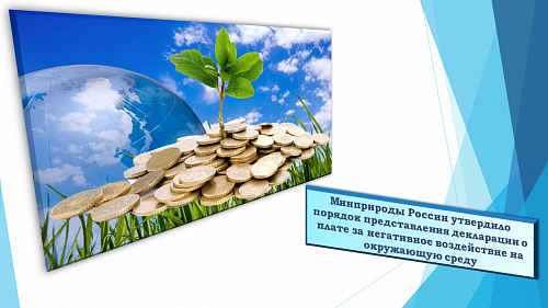 Минприроды России утвердило порядок представления декларации о плате за негативное воздействие на окружающую среду 